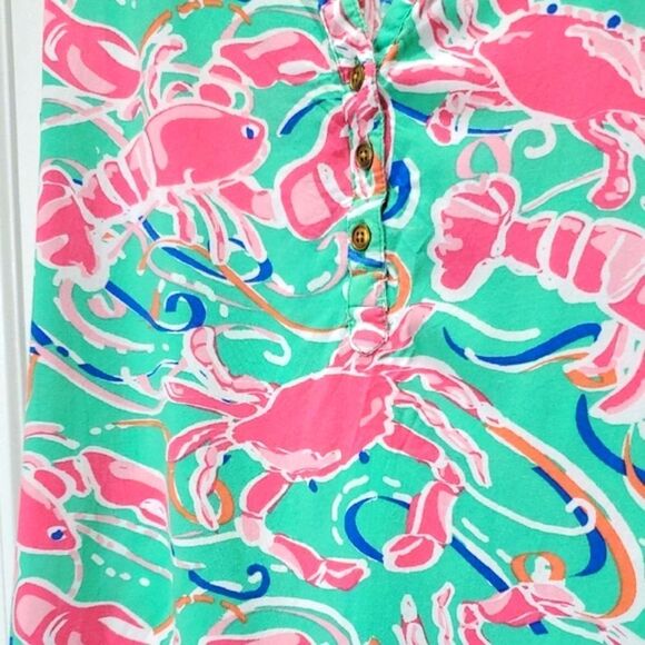 Kiwi Frssh Womans Sleeveless Lobster Crab Print Top, Large - Picture 5 of 5